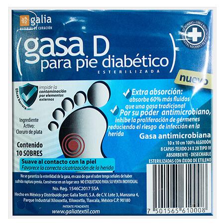 GASA D PARA PIE DIABETICO ESTERIL